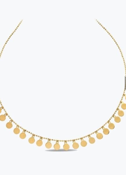 14 Ayar Altın luna choker kolye