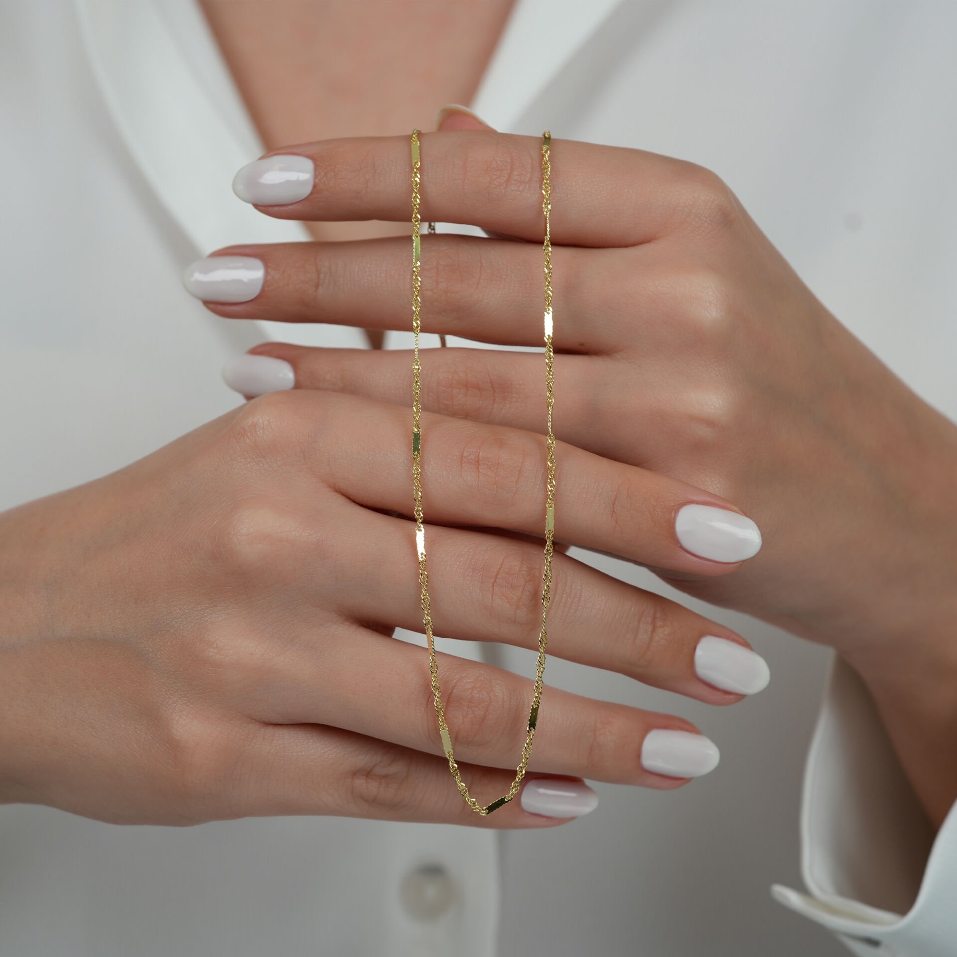 14   AYAR SADE TASARIM ALTIN ZİNCİR