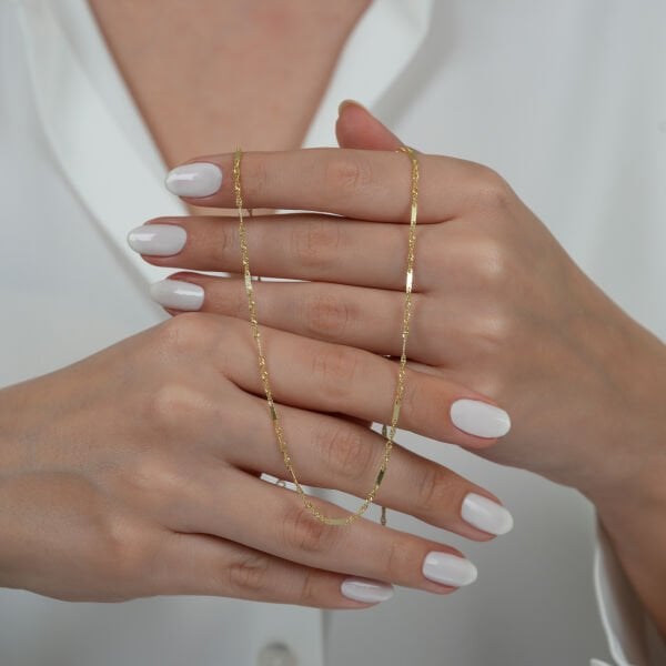 14   AYAR SADE TASARIM ALTIN ZİNCİR