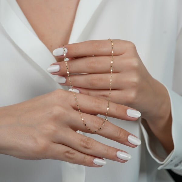 14 AYAR SADE TASARIM ALTIN ZİNCİR