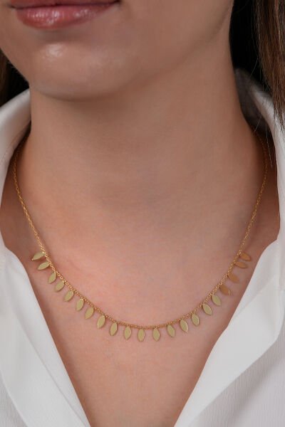 14 AYAR PULLU TASARIM KOLYE