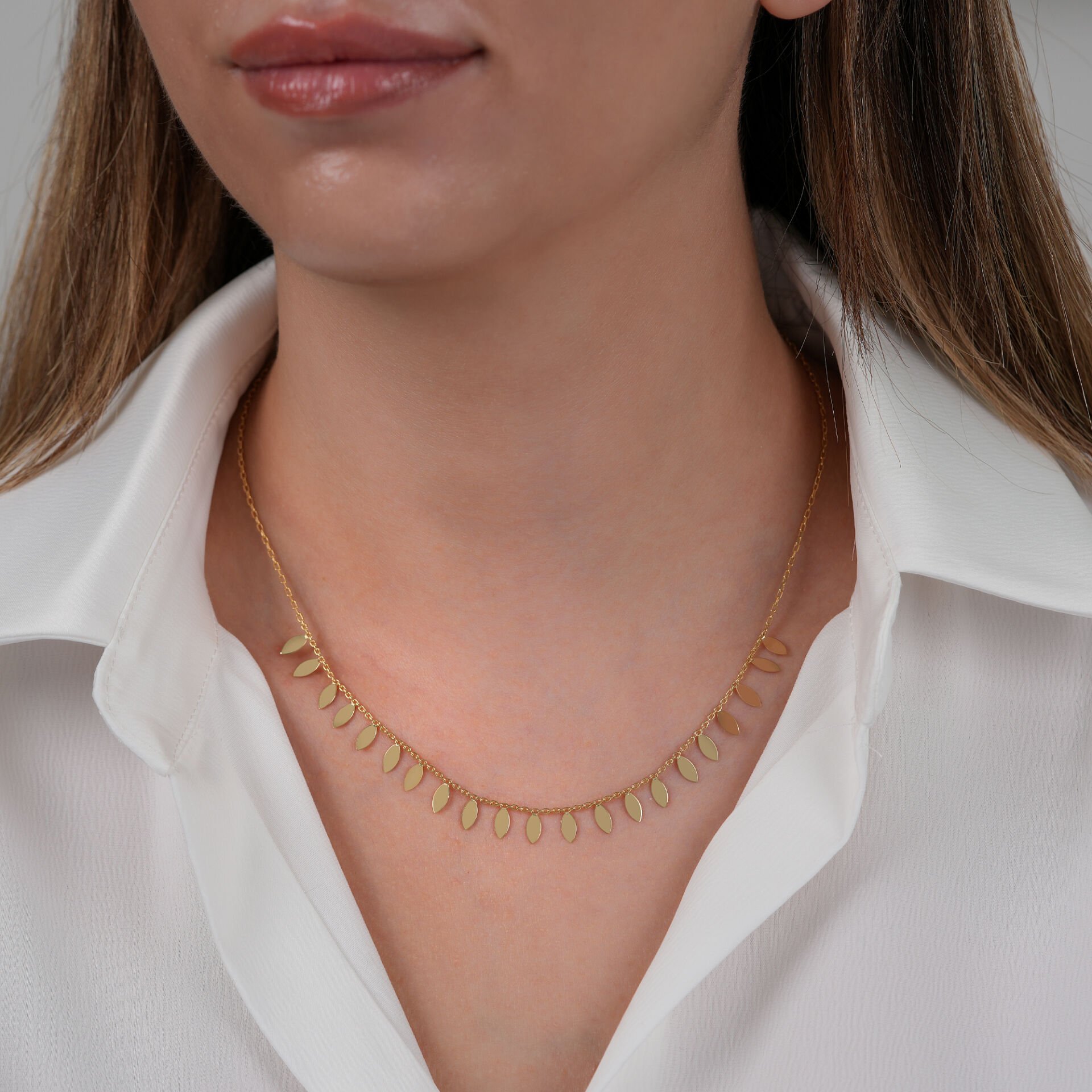 14 AYAR PULLU TASARIM KOLYE