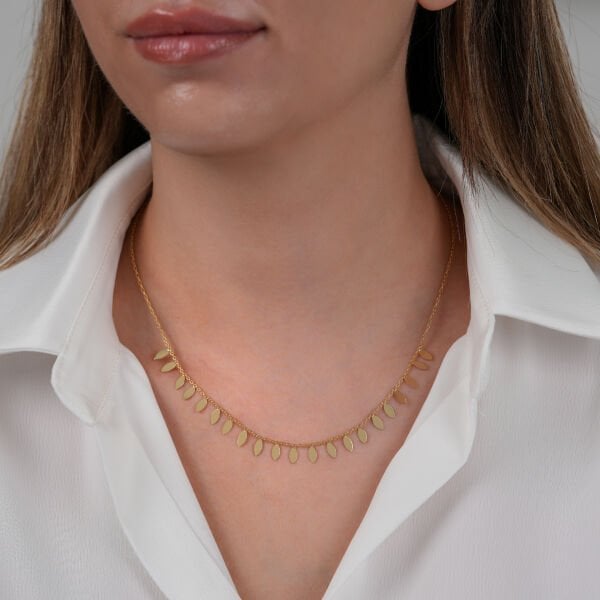 14 AYAR PULLU TASARIM KOLYE