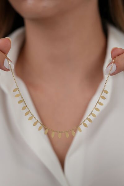 14 AYAR PULLU TASARIM KOLYE