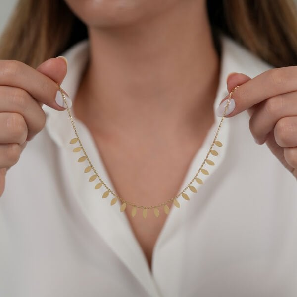 14 AYAR PULLU TASARIM KOLYE