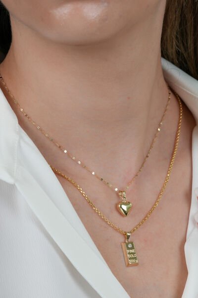 14 AYAR İKİLİ KOLYE