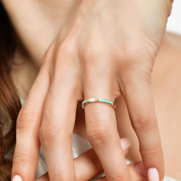 14 AYAR MİNELİ BAGET YÜZÜK